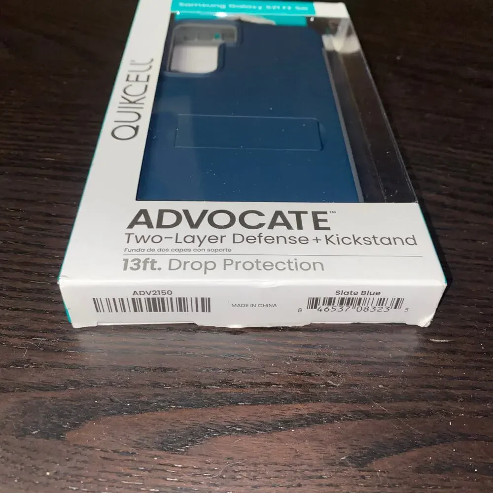 Samsung Galaxy S21 FE/FE  QUIKCELL ADVOCATE Dual-Layer Kickstand Case SLATE BLUE